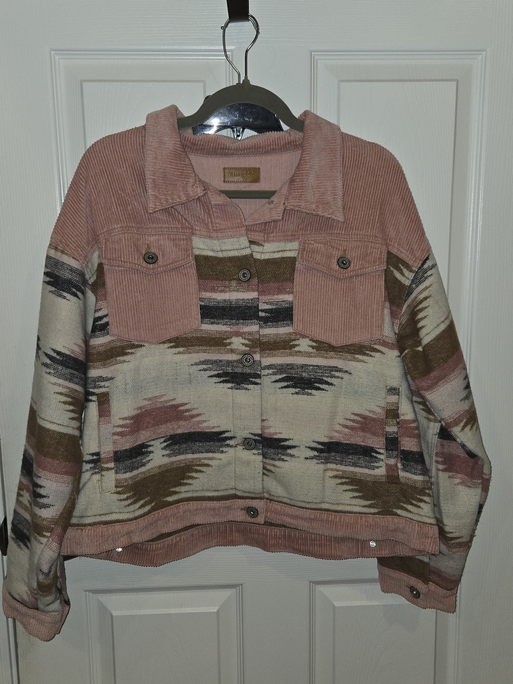 Umgee Rose Aztec-Print Utility Jacket - Picture 6 of 7